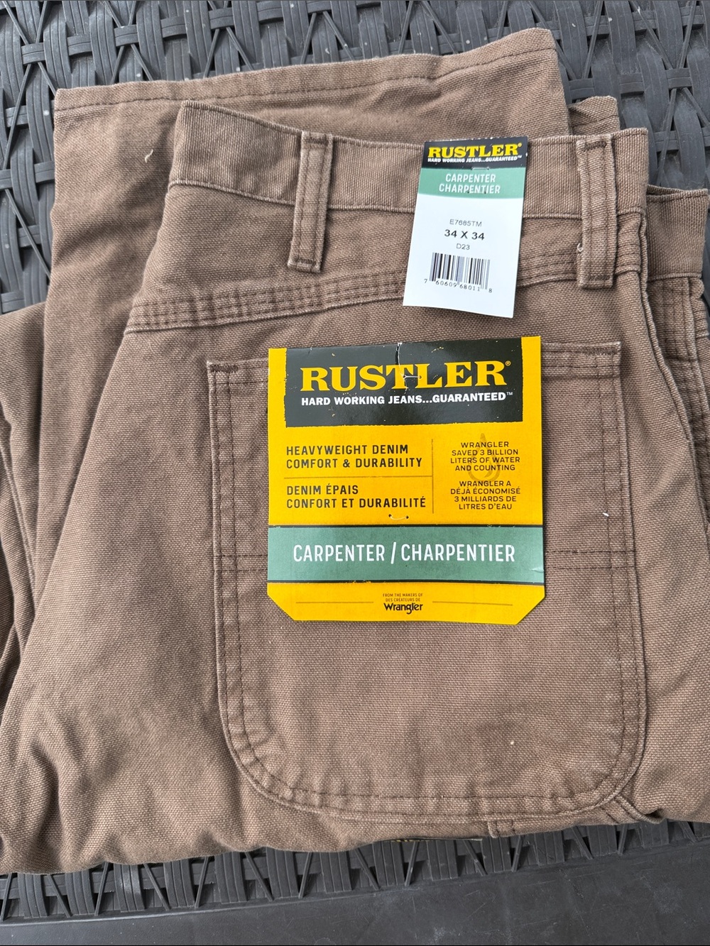 Rustler Men’s Carpenter Pants in Brown